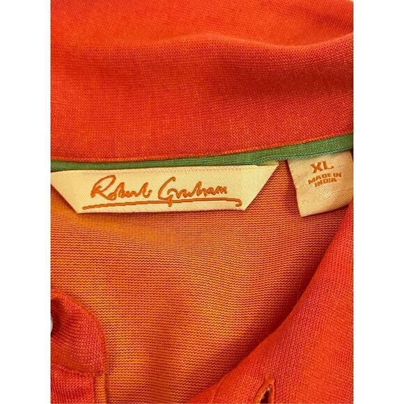 Robert Graham men’s polo T-shirt size XL Orange knowledge wisdom truth - Picture 7 of 7